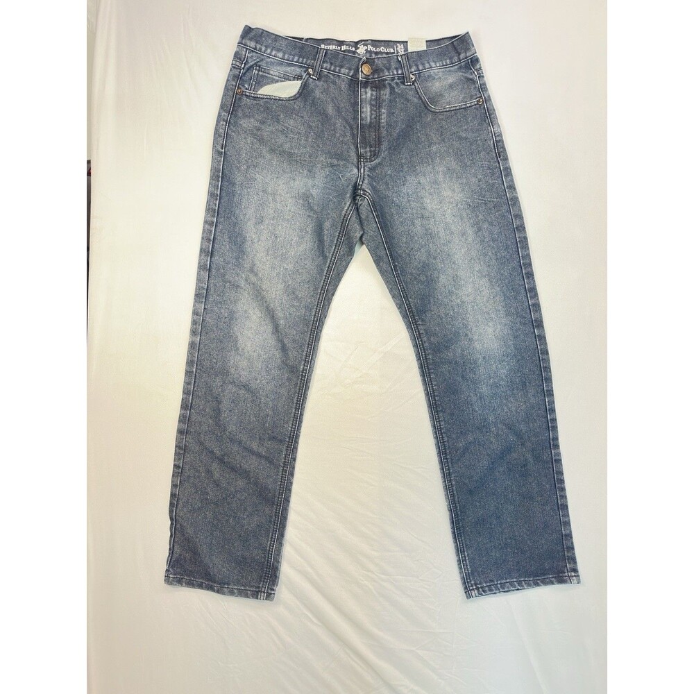 Beverly Hills Polo Club Men's Straight Leg Blue Jeans Denim size 34x30